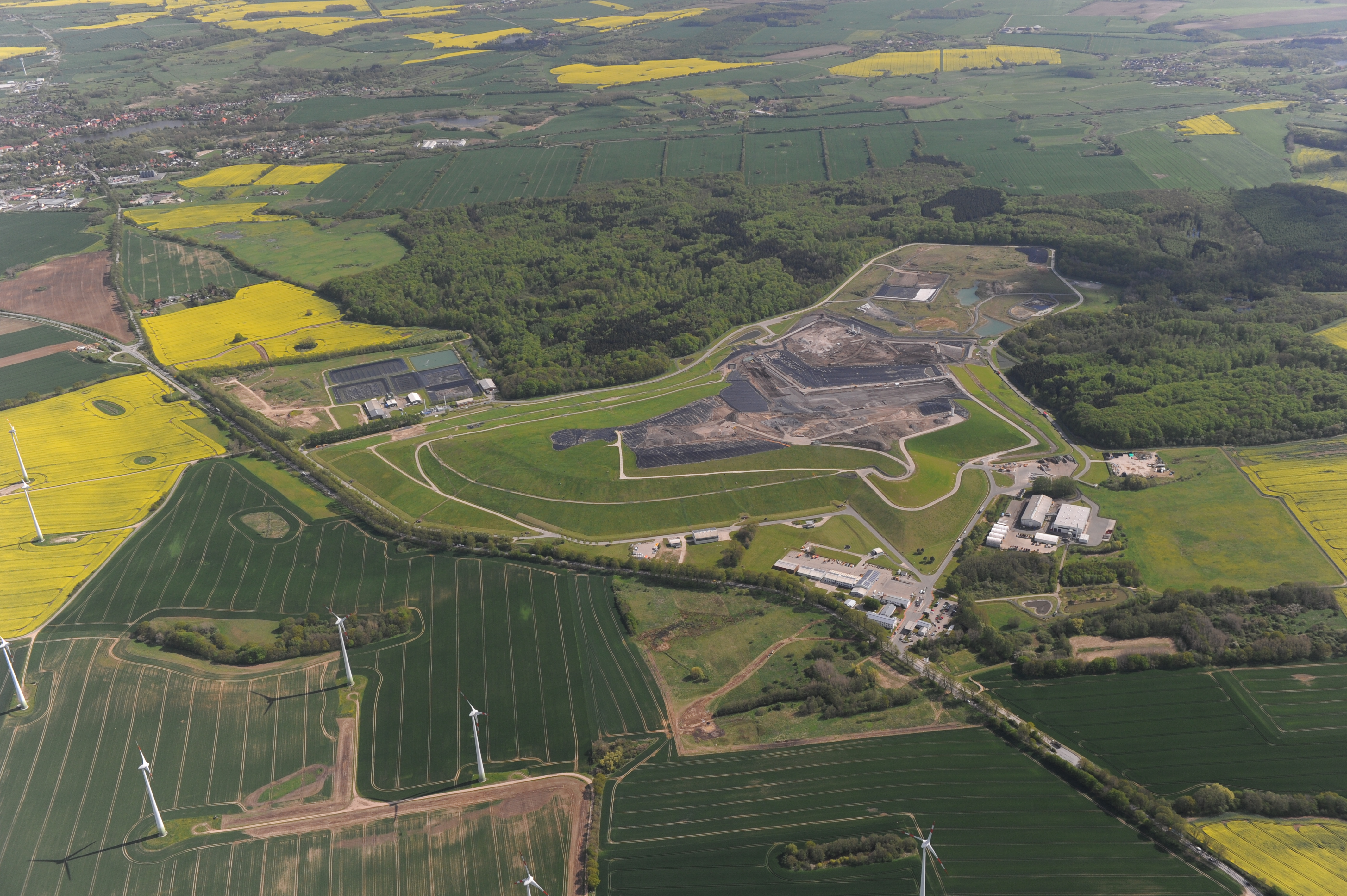 Luftbild des Standortes Deponie Ihlenberg